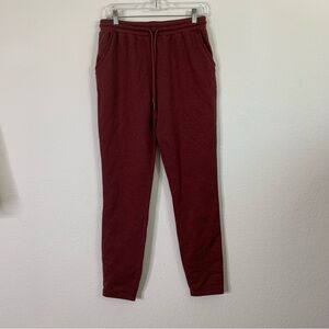 Naadam burgundy tapered cotton/ cashmere drawstring sweatpants S